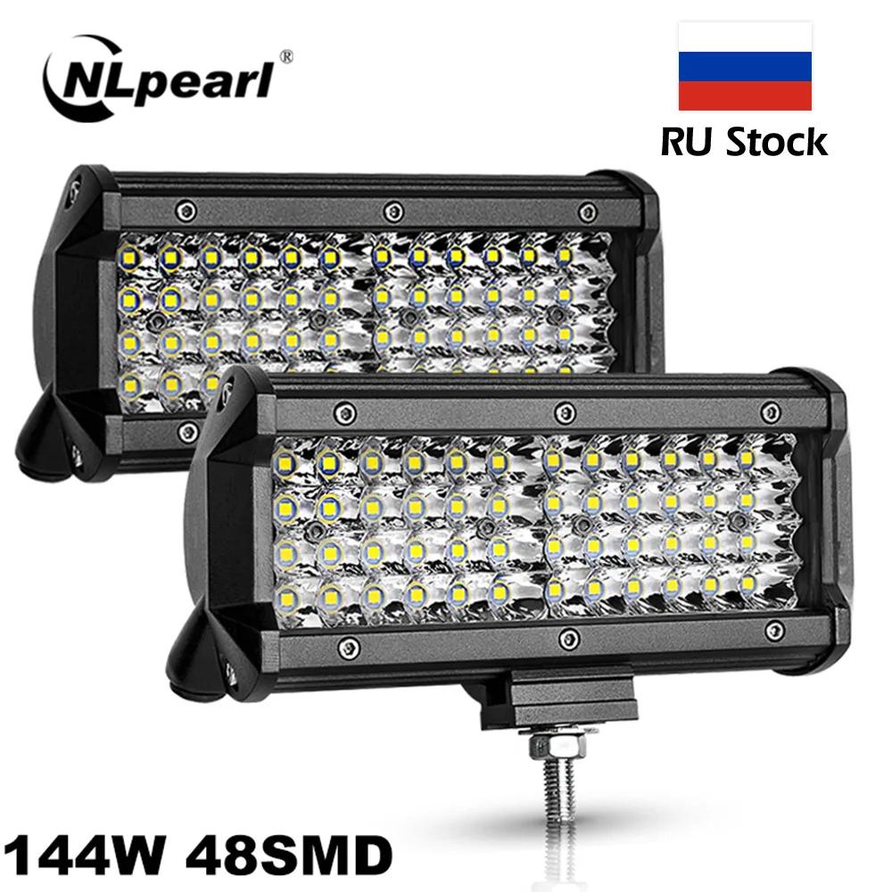 Nlpearl 4 "7" 72W 144W LED antibrouillard pour voiture SUV camion 4x4 ATV projecteur faisceau d'inon