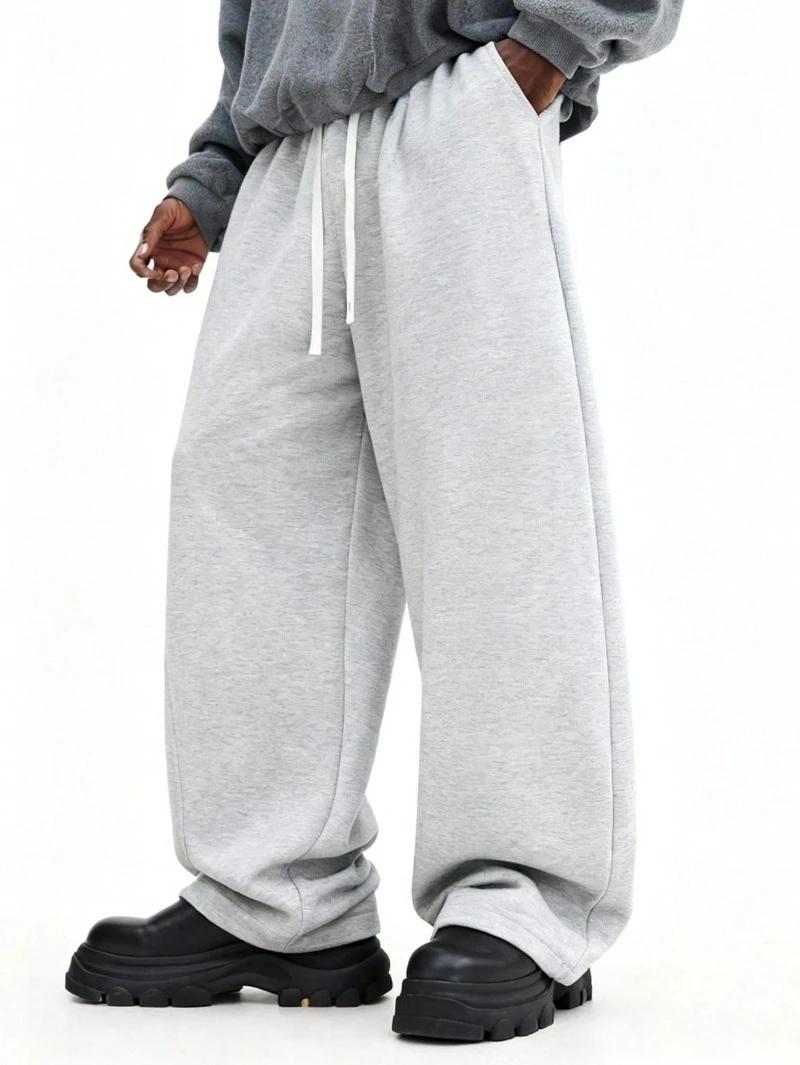 Pantalon de survêtement décontracté avec cordon de serrage, jogging chiné, pantalon de salon décontr