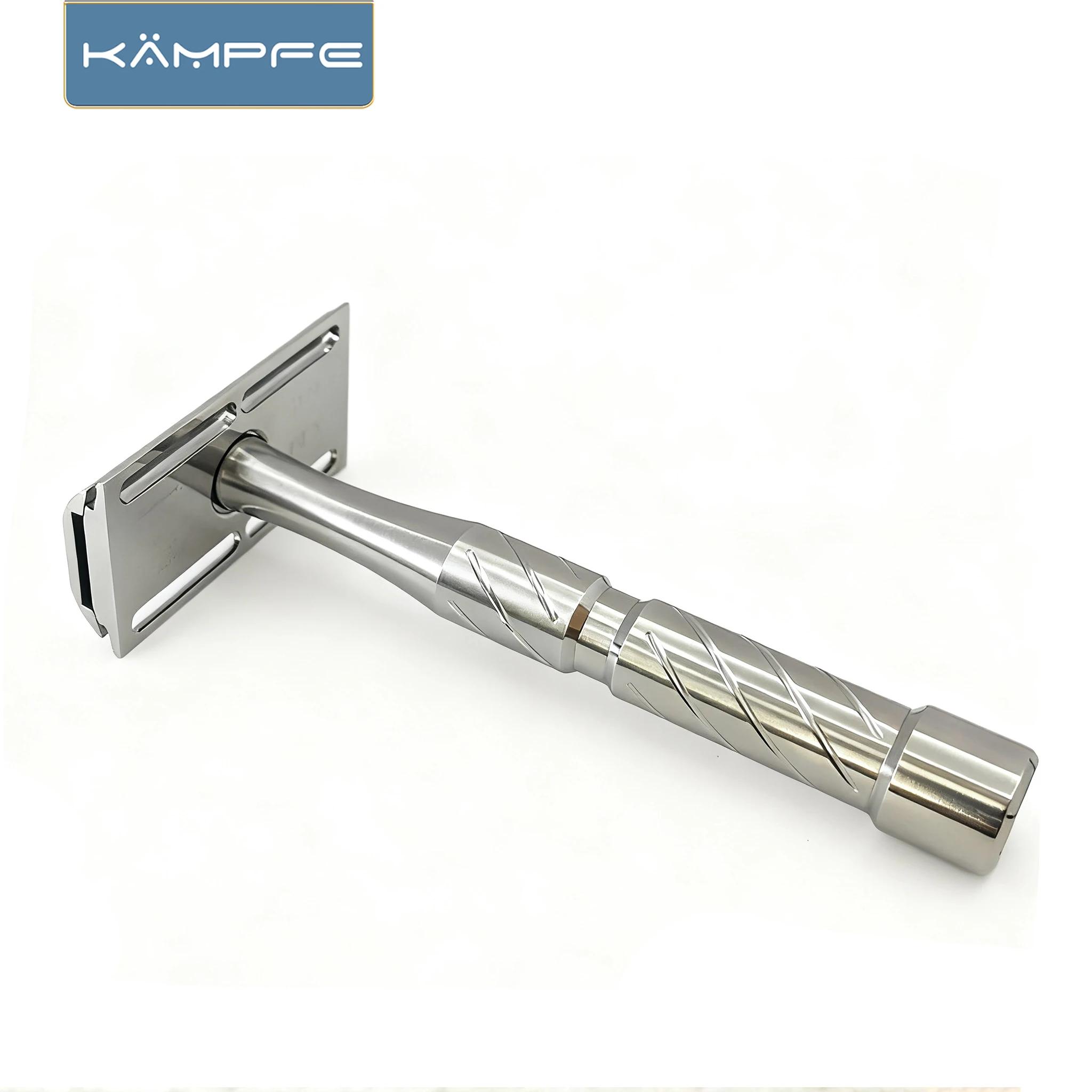 KAMPFE Rasoir manuel de sécurité CNC - Acier inoxydable traité pour le rasage humide des peaux sensi
