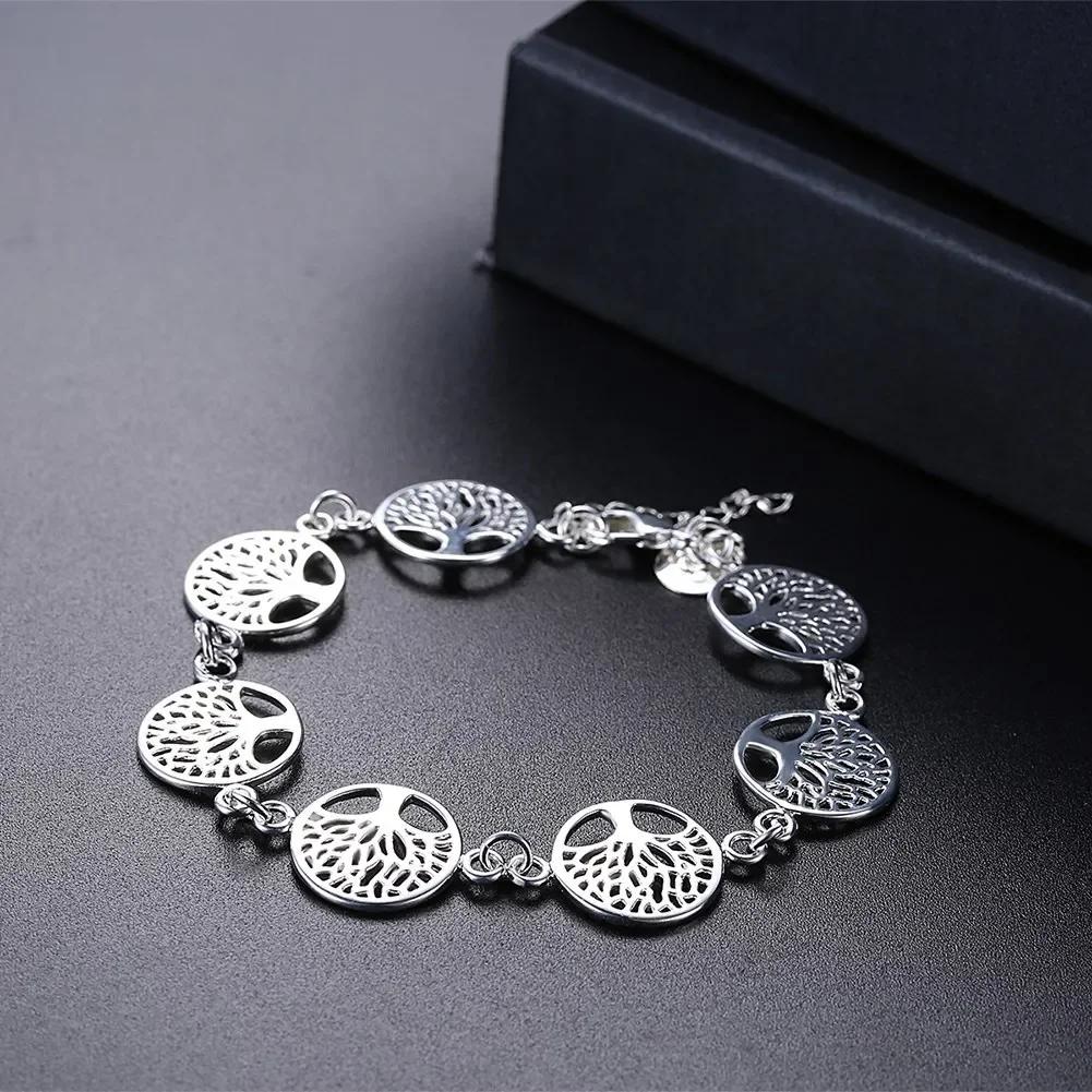 Nouveau Bracelet en argent Sterling 925 arbre de vie Bracelet pour femmes bijoux de fiançailles cade