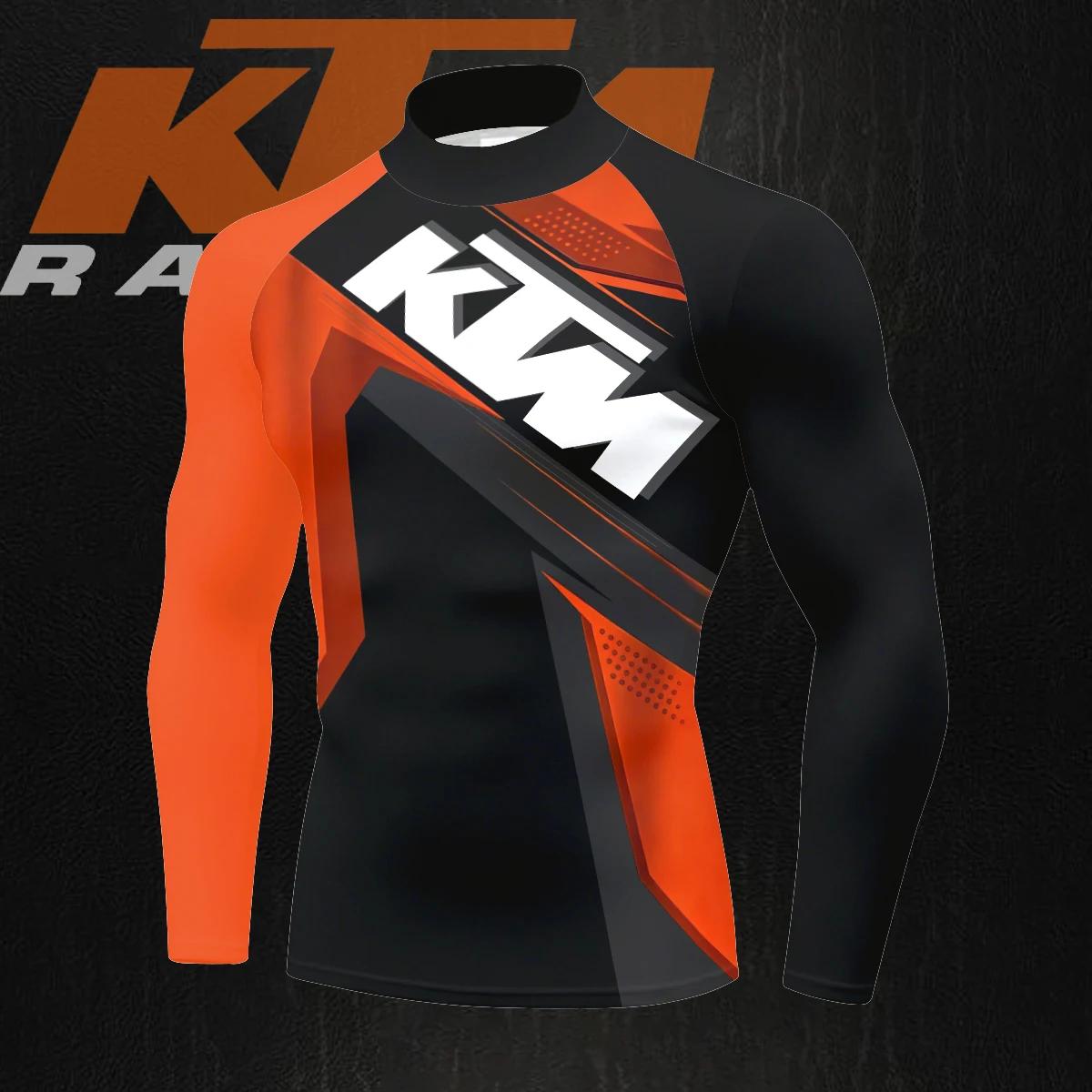 Maillot de cyclisme pour homme à manches longues KTM Racing Team, séchage rapide, respirant, idéal p