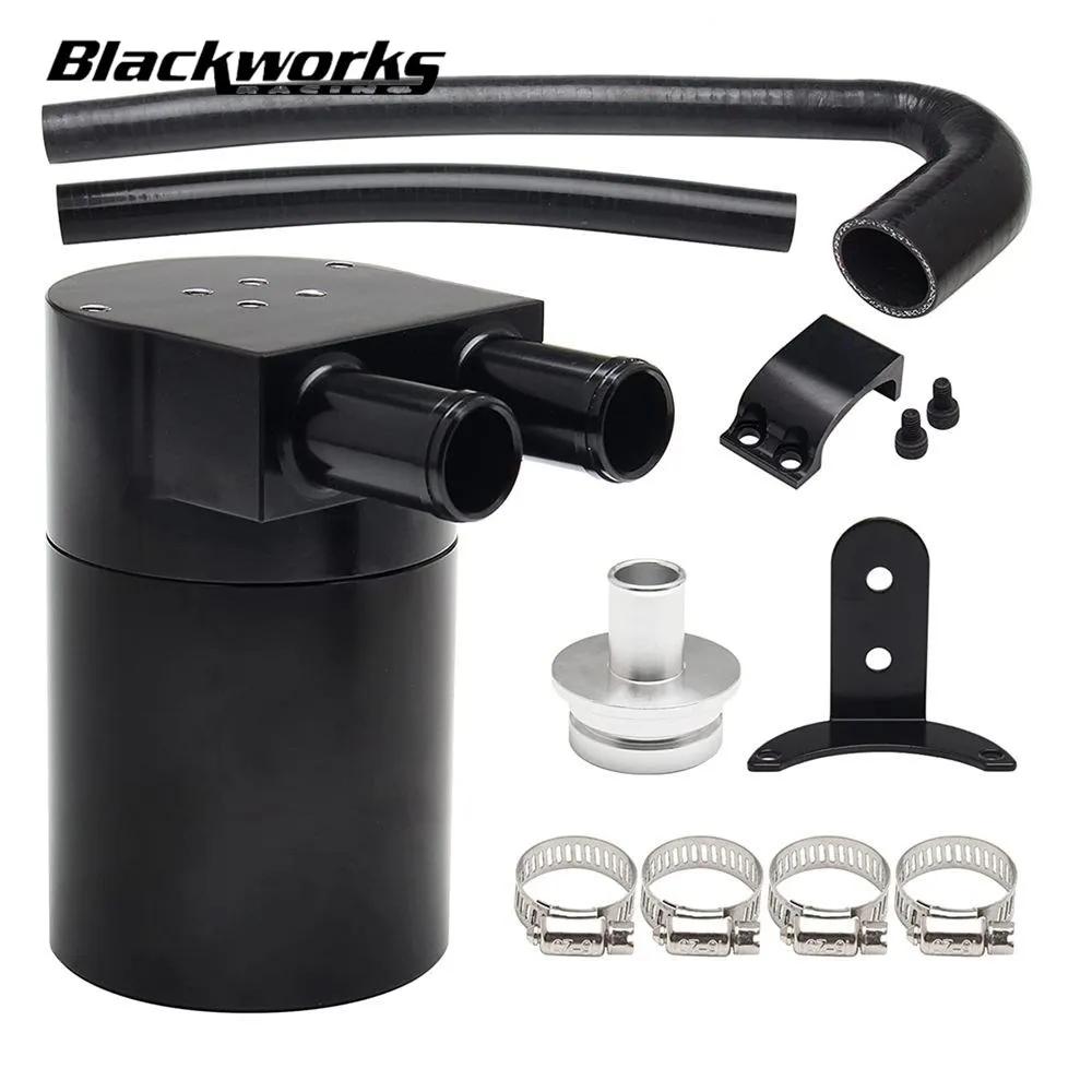 Kit de réservoir de réservoir de récupération d'huile de réservoir noir avec tuyau de radiateur en S