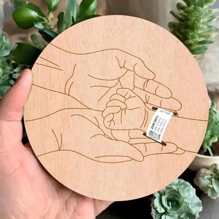Bracelet de naissance de bébé, présentoir de Bracelet commémoratif en bois, panneau d'affichage de d
