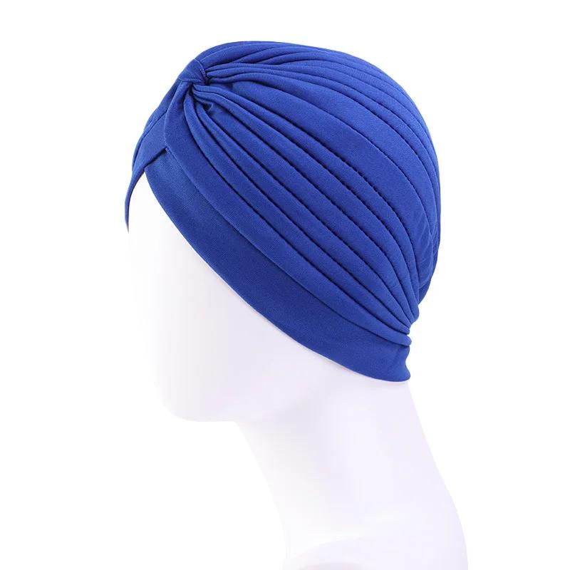 Femmes extensible Turban casquette musulman Hijabs chapeau femme intérieur Hijab solide arabe indien
