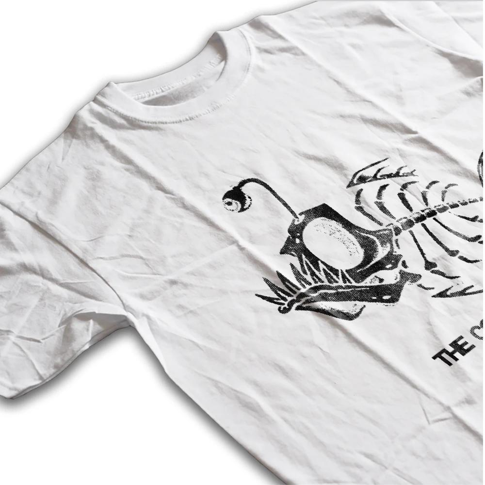 Bonefish crâne poisson de mer profonde squelette drôle pêcheur hommes T-Shirt coton col rond manches
