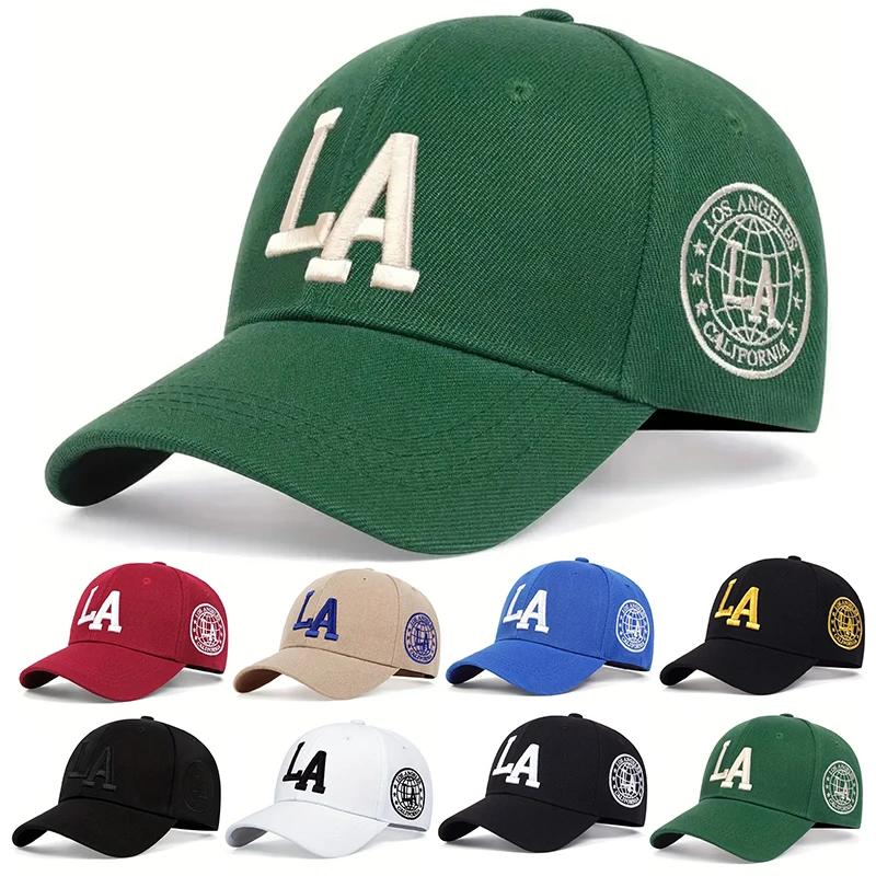 Casquettes de Baseball unisexes avec lettres LA brodées, chapeaux décontractés réglables pour l'exté