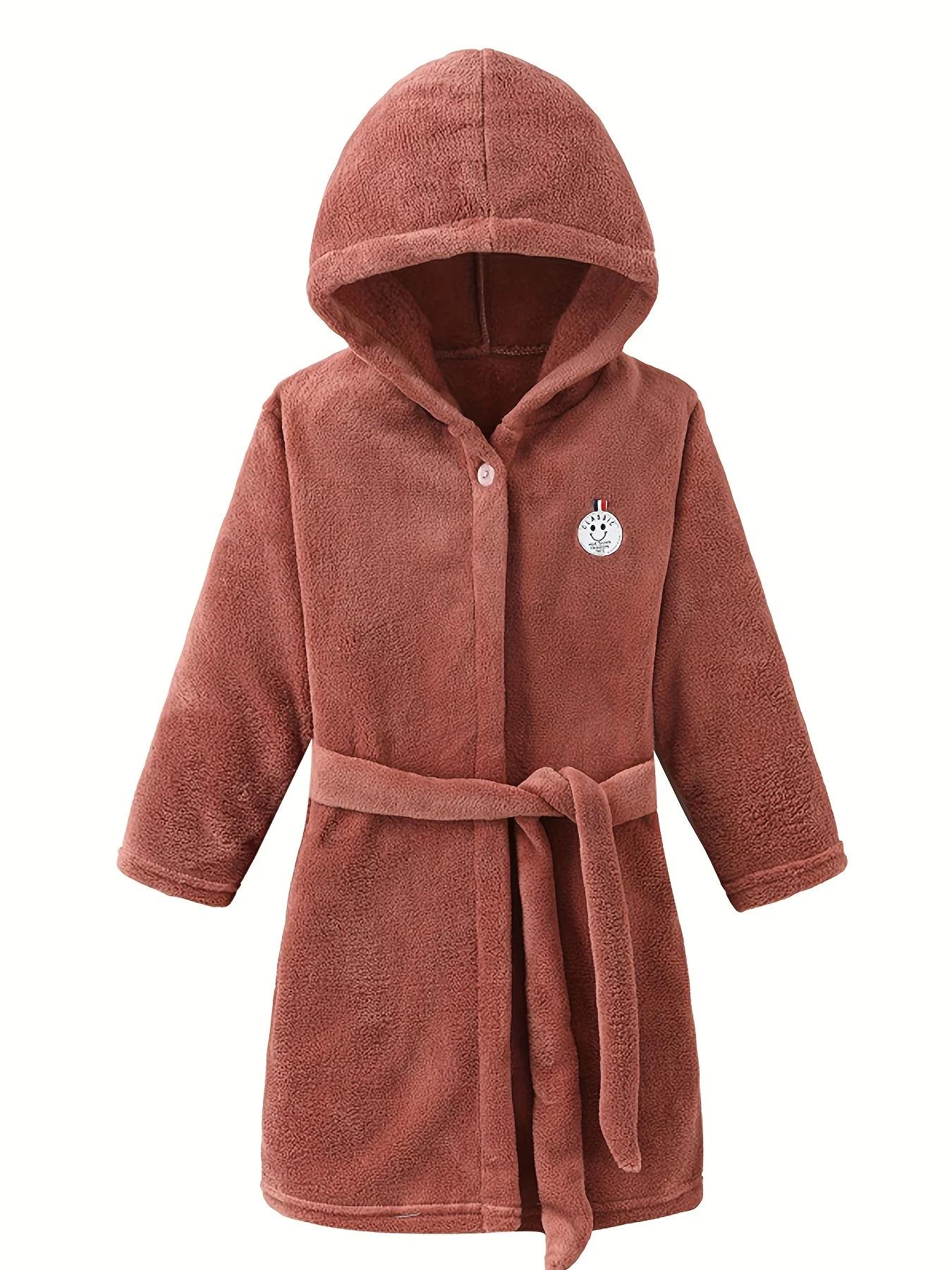 Cape pyjama velours corail bébé fille automne hiver - Chemise nuit garçon flanelle douce chaleur