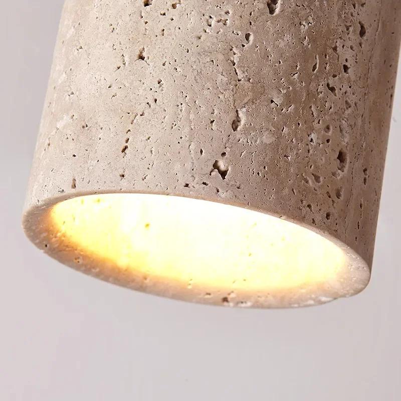 Plafonnier moderne en travertin pour chambre, couloir, hall d'entrée, escalier – Luminaire décoratif