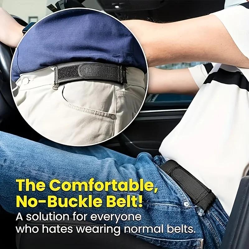 Ceinture élastique unisexe sans boucle, avec ceinture élastique invisible réglable, pour un usage dé