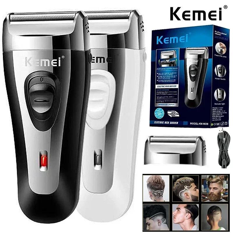 KM-9038 injuste Rechargeable Rasoir Pour Hommes Feuille Électrique Rasoir Barbe Tête Rasage Électriq