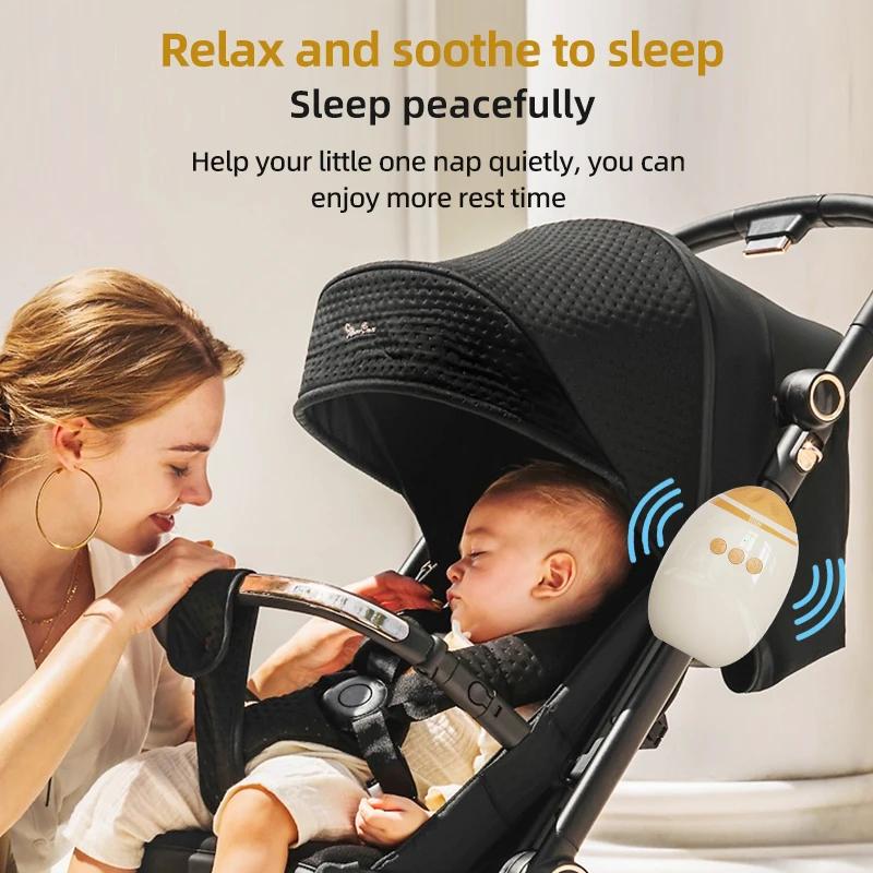 Accessoire bascule poussette automatique avec bruit blanc - Sucette sommeil bébé portable pour voyages