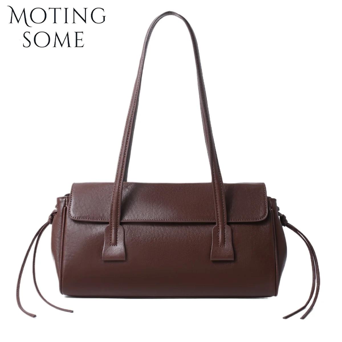Motingsome Boston sac femmes sous les bras sac à main de luxe en cuir tanné végétal sac à main en pe