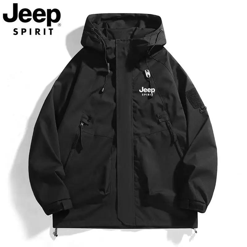 Veste coupe-vent JEEP pour hommes et femmes, nouveau style printemps/automne 2026, coupe-vent à capu