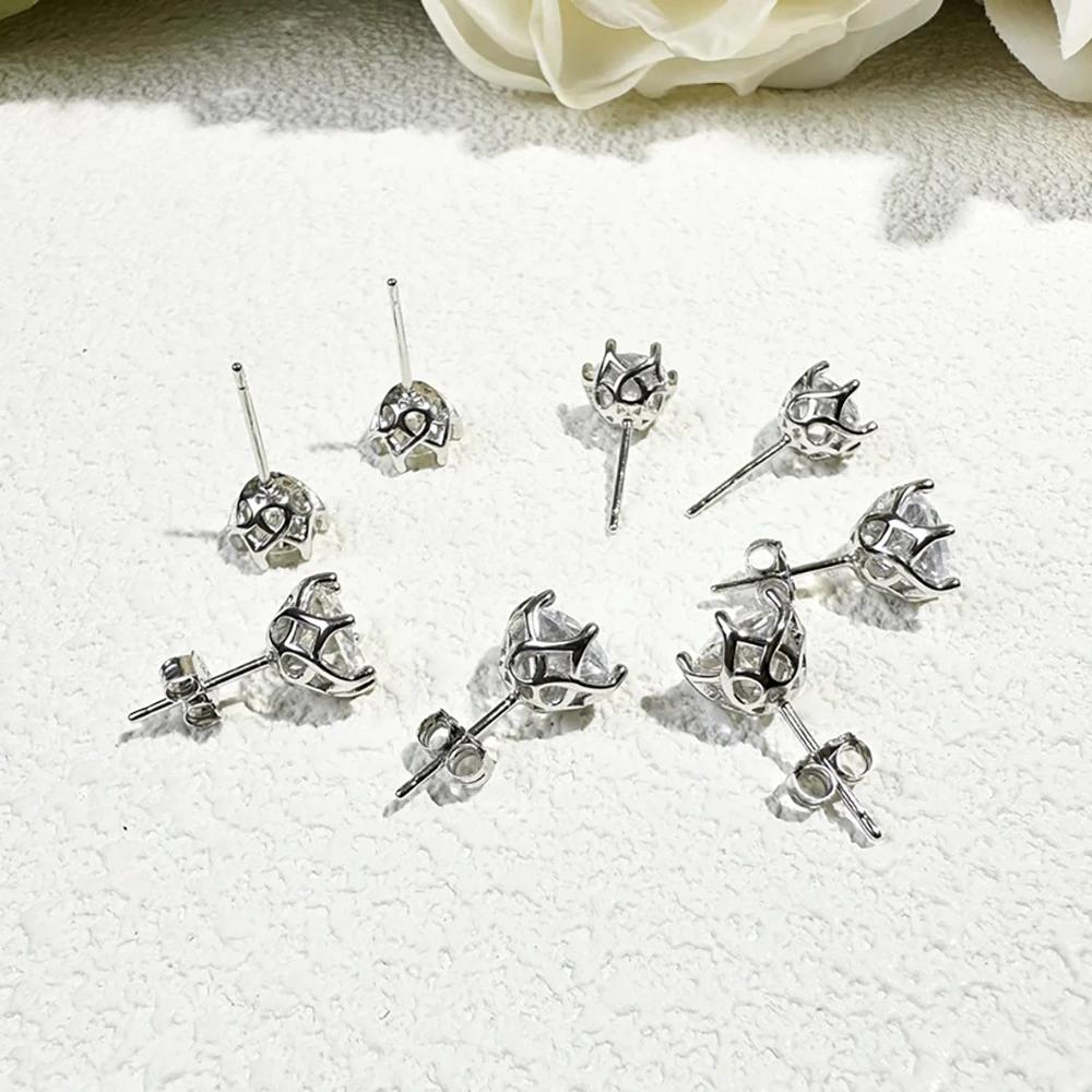 JoyceJelly 1/2/4CT VVS D couleur Moissanite coupe russe 8H8A laboratoire diamant boucles d'oreilles