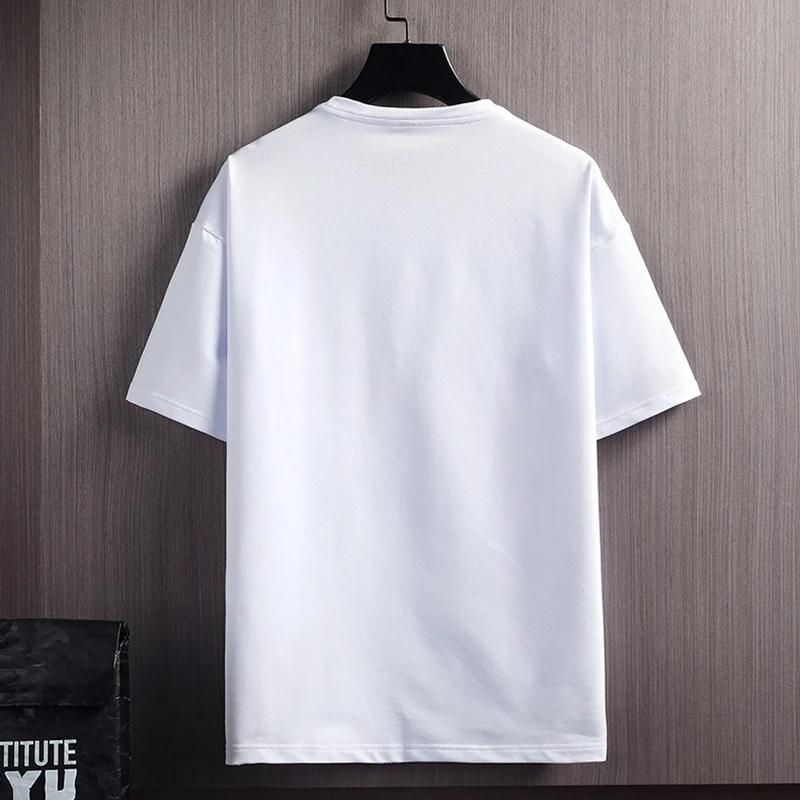 Costume de Sport décontracté en soie glacée pour hommes, sweat-shirt imprimé, pantalon de survêtemen