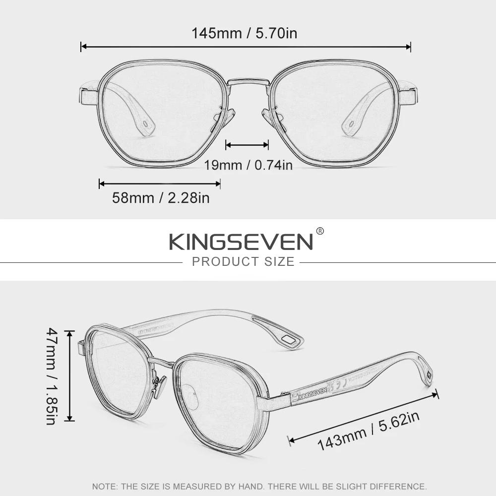 KINGSEVEN Lunettes de soleil rondes pour hommes, lunettes de conduite de luxe pour femmes, style vin
