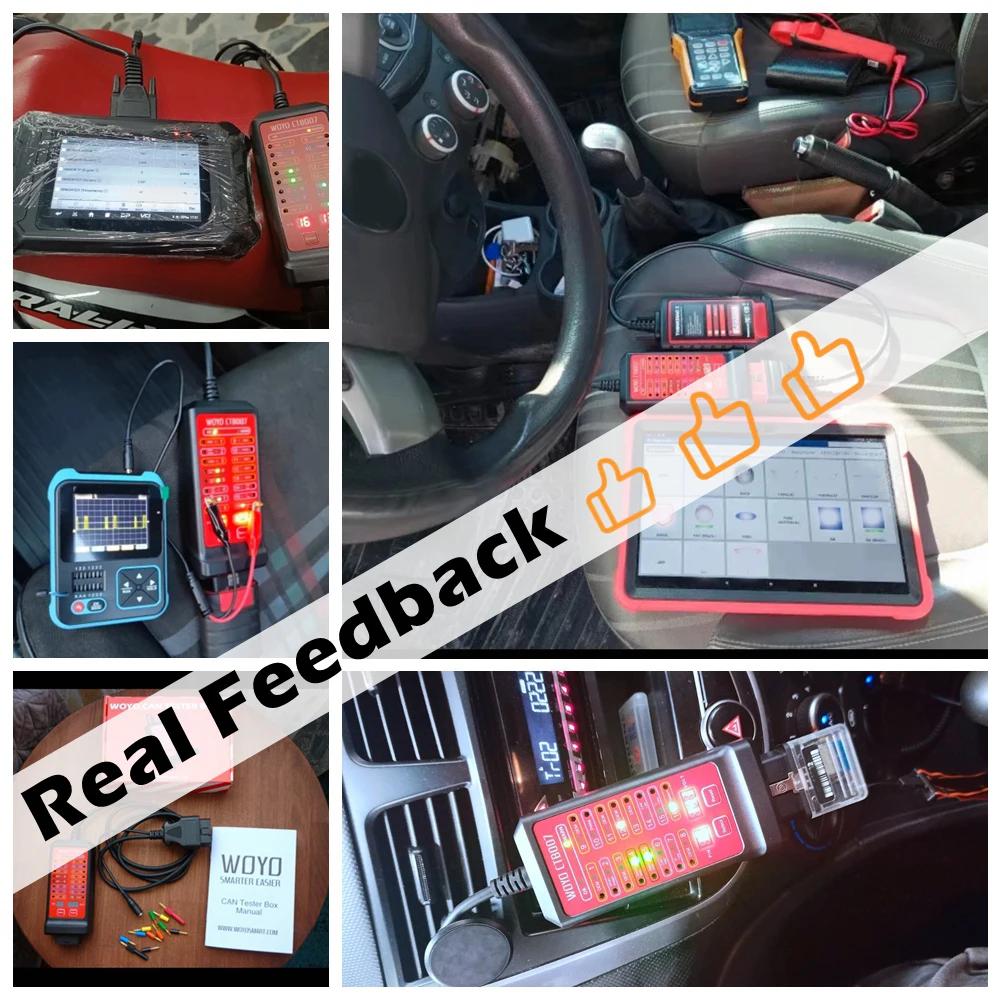 WOYO CTB007 OBD2 diagnostic pour voiture, valise diagnostique automobile, CAN BUS testeur de tension