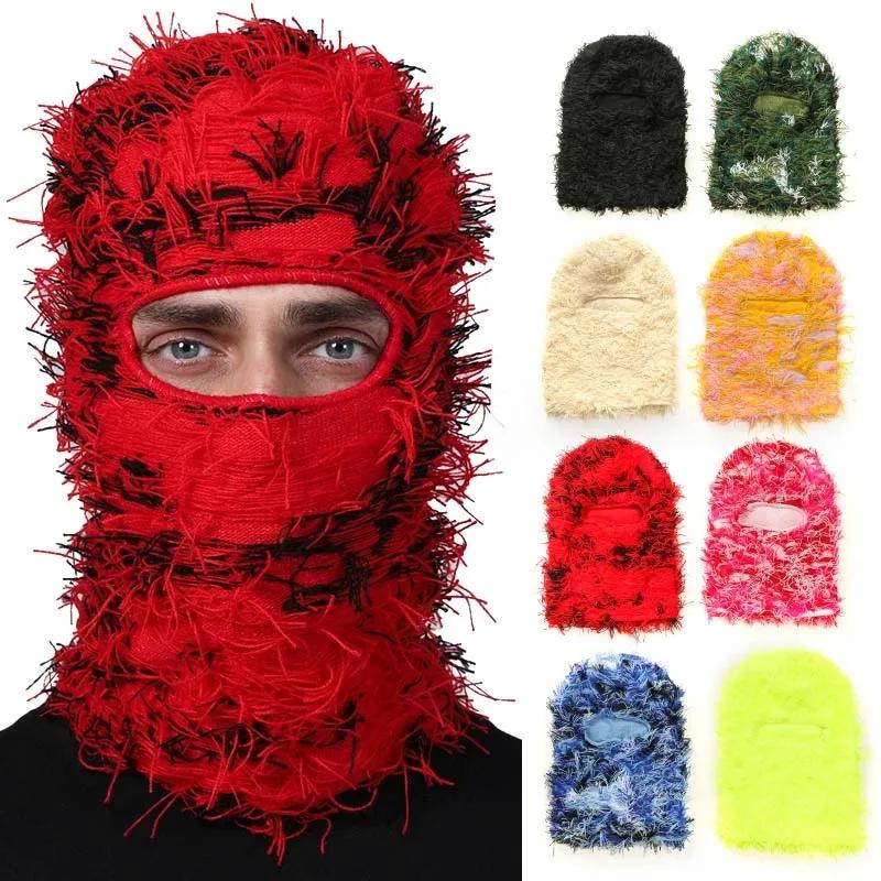 DistMurcia-Cagoule Hip Hop pour femme, masque de ski intégral, bonnets de ski flous, chapeau CamSolo