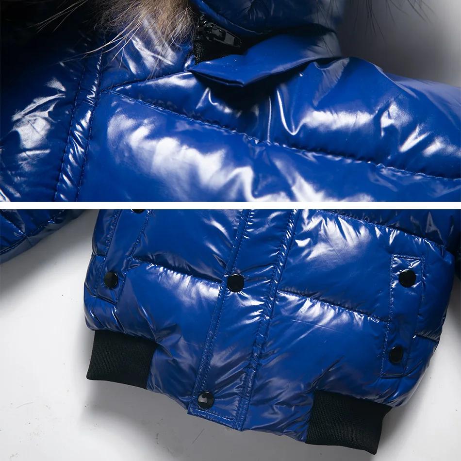 Manteau d'Hiver en Duvet de Canard Blanc pour Garçon, Veste Épaissie avec Fourrure Naturelle, Parka