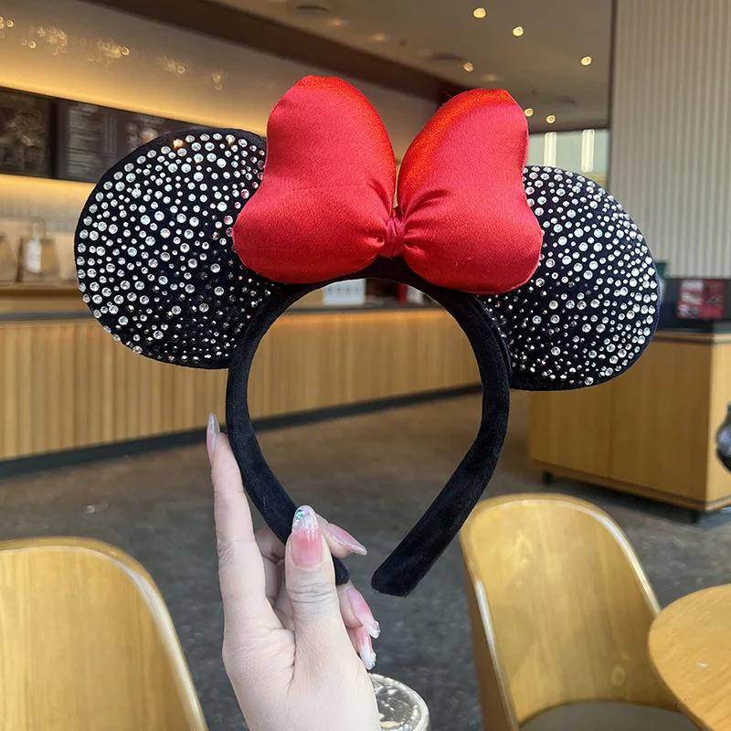 Serre-tête Oreilles de Minnie Mouse Dessin Animé Nouveauté Fête Noël Bonhomme de Neige Coiffe Cospla