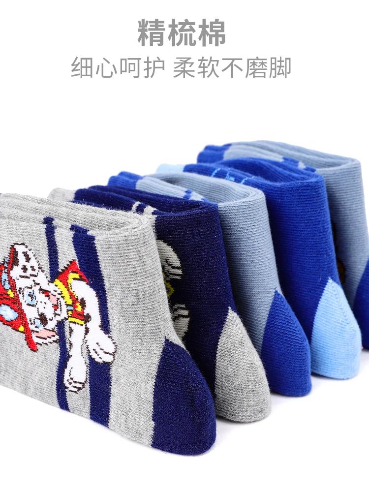 5 paires/lot véritable patte patrouille Chase Skye Ryder bébé garçons filles doux coloré chaussettes