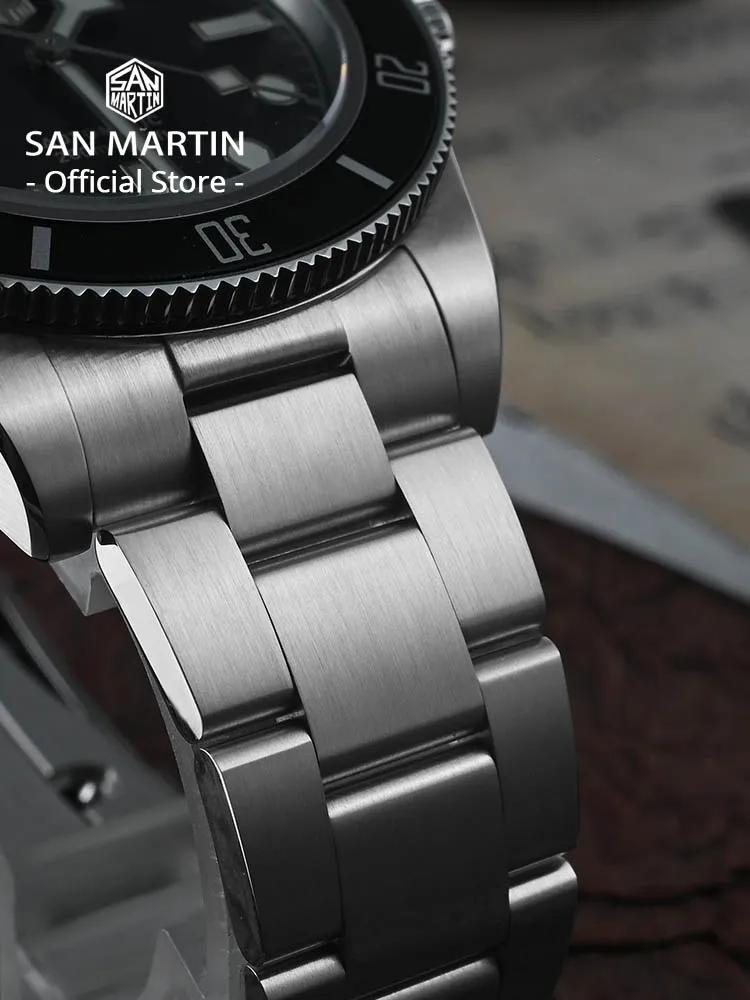 San Martin – montre de plongée rétro de luxe pour hommes, 40mm BB58, NH35, automatique, mécanique, s