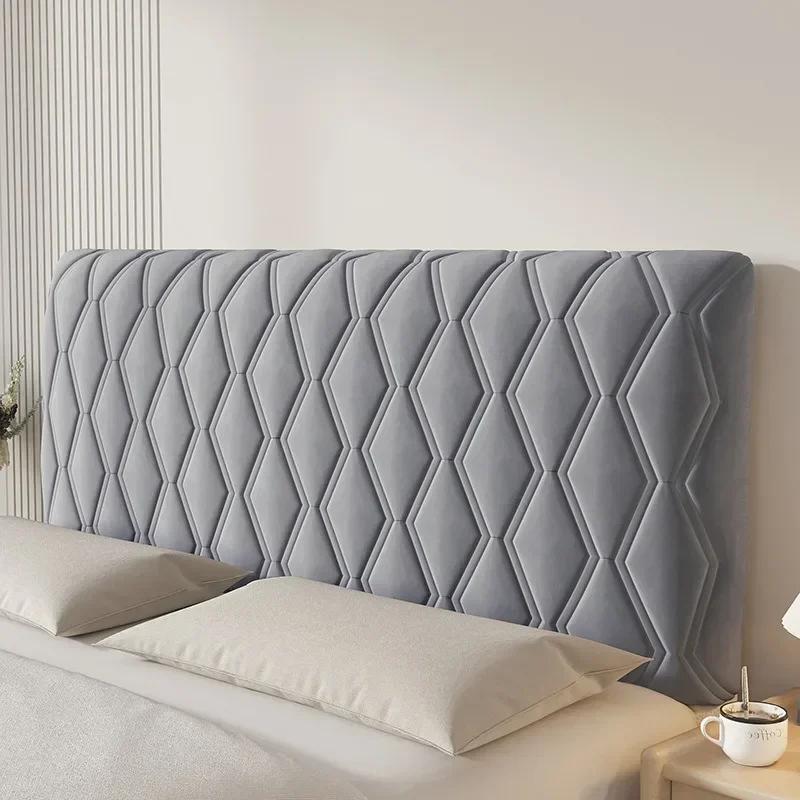 Housse de tête de lit douce et épaisse, couleur unie, protection anti-poussière pour dossier de lit,