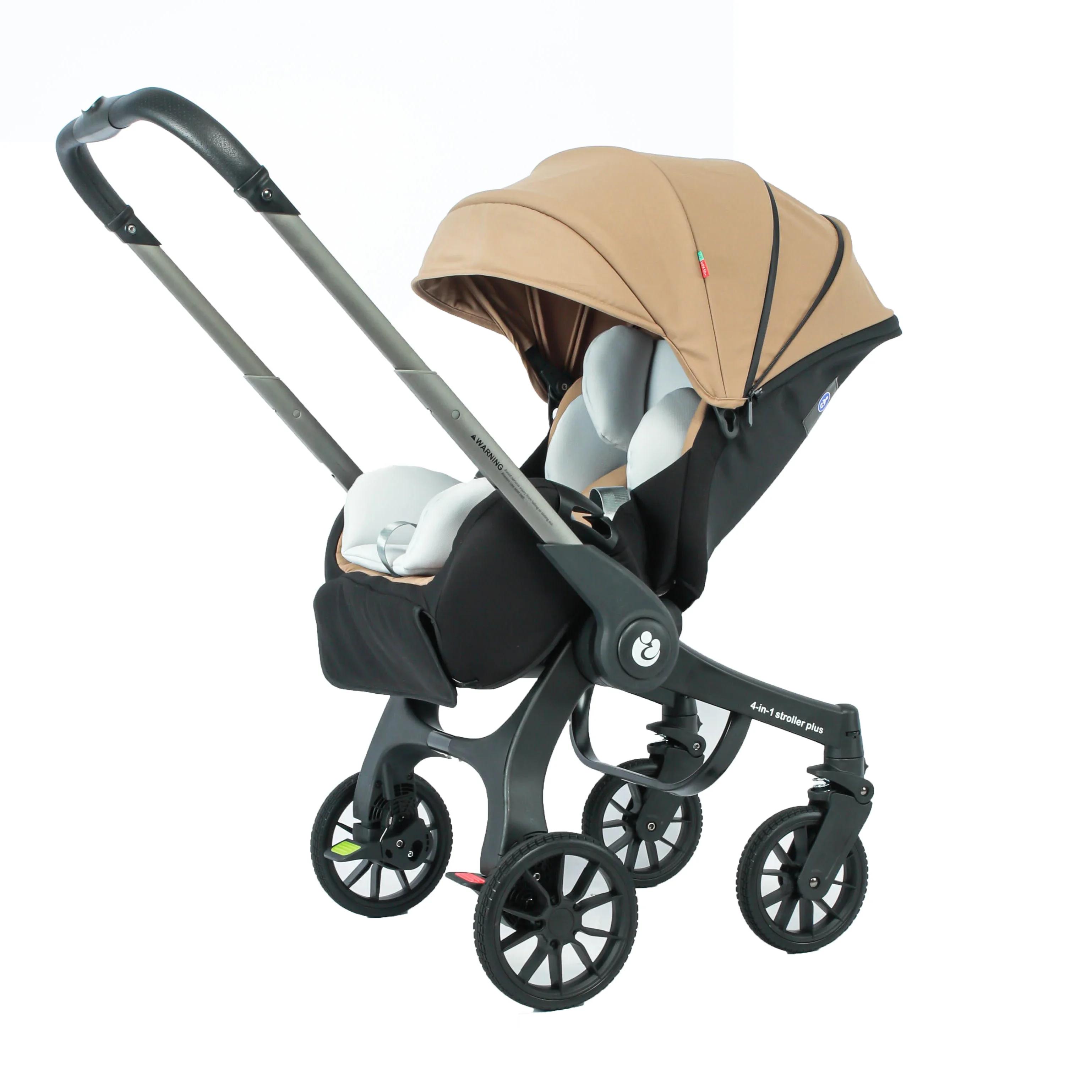 Poussette 4 en 1 UE en Stock multifonctionnelle pliable avec siège auto et landau portable