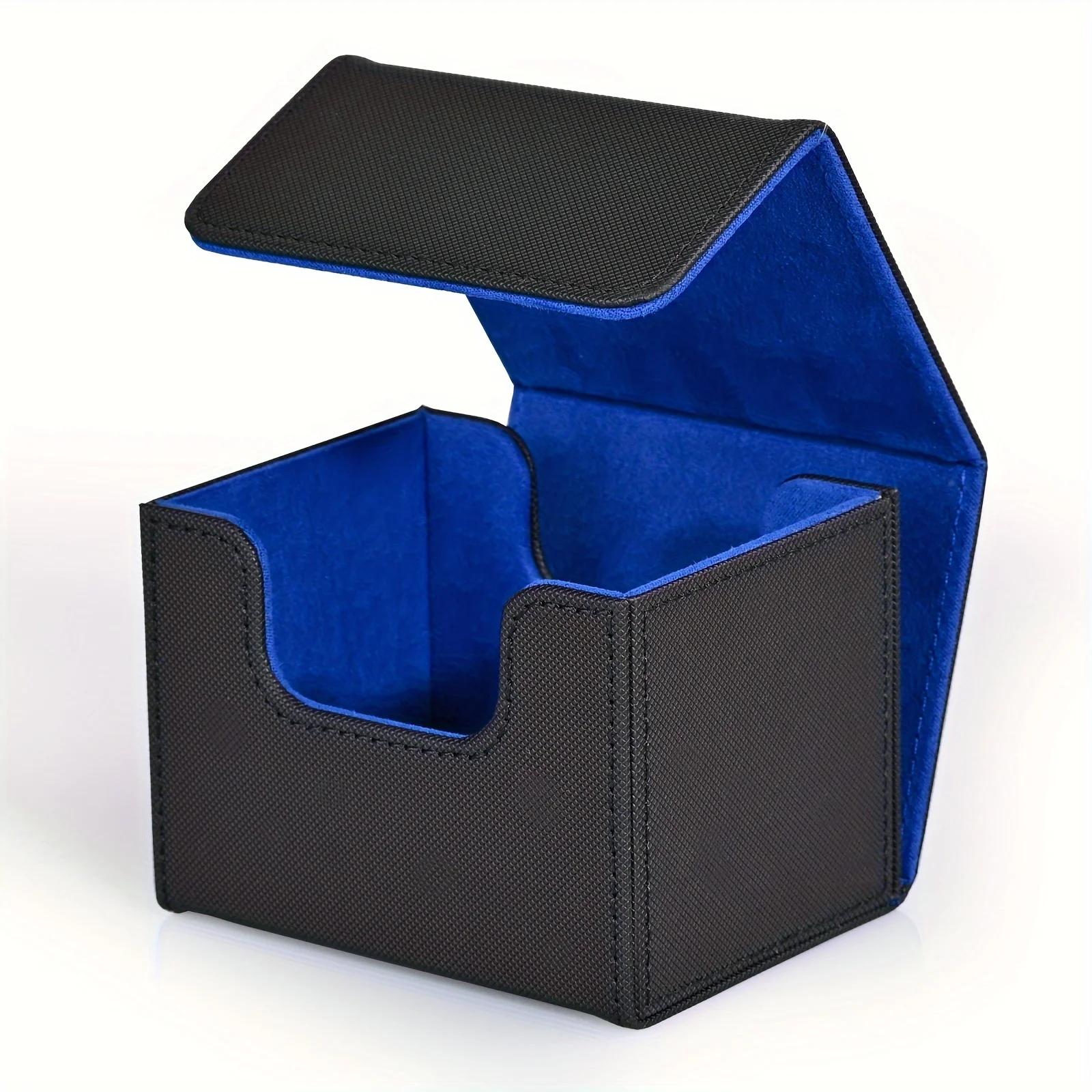 Boîte de rangement en cuir PU pour cartes TCG, étui magnétique pour cartes de bain, convient à 100 c