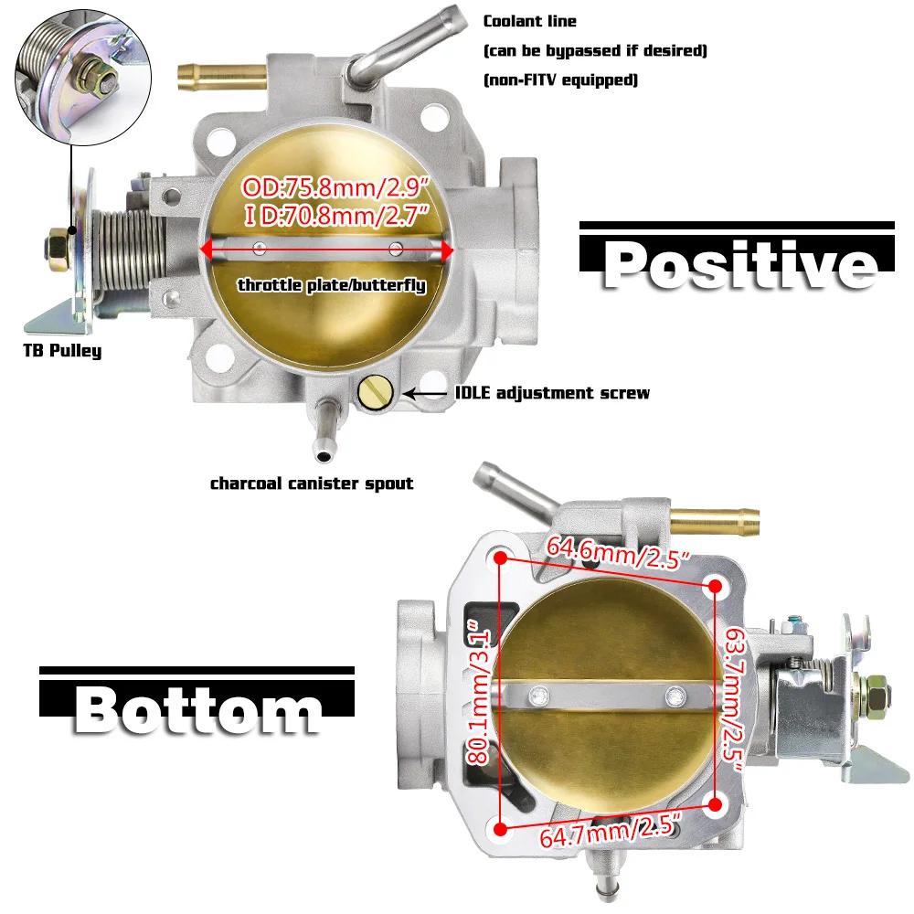 Collecteur d'admission LZ en aluminium D15 D16 série D, avec corps d'accélérateur de 70mm et TPS pou