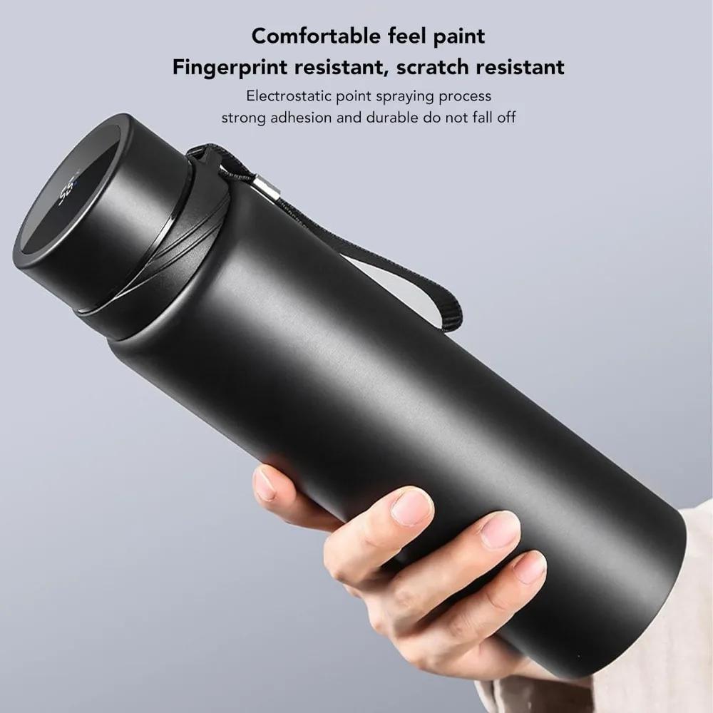 Bouteille d'eau isolée en acier inoxydable de 1000ml, garde les boissons chaudes ou froides pendant