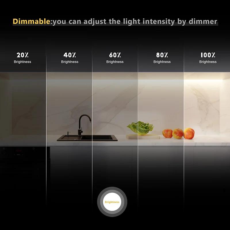 Bande lumineuse LED COB CCT, 608 LED s/m, haute densité, Flexible, variable, 2700K à 6500K, éclairag