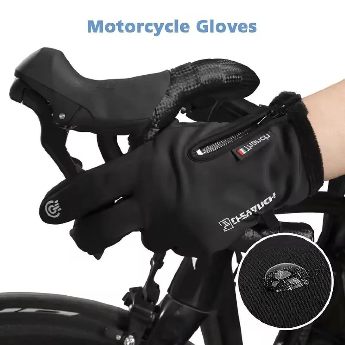 Gants d'hiver imperméables pour écran tactile thermique, coupe-vent, chauds, pour temps froid, cours