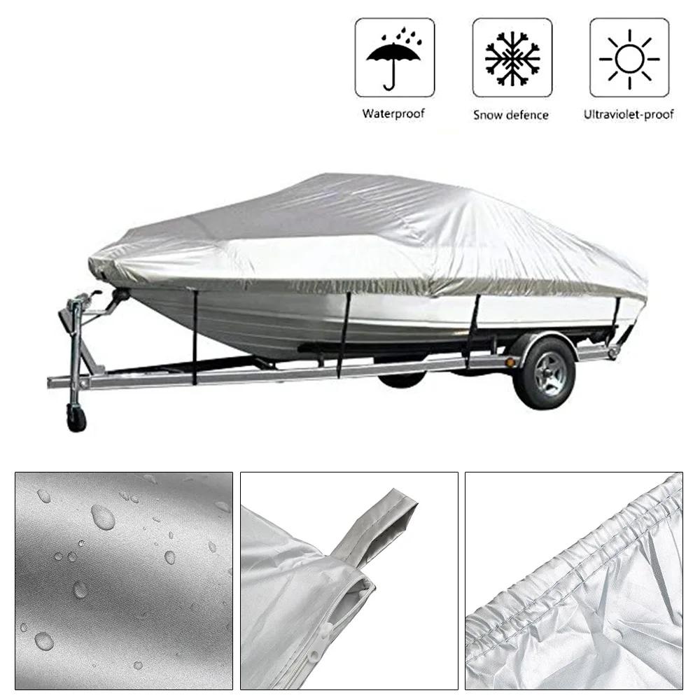 Housse de bateau en Polyester 300D, 11-22 pieds, imperméable, résistante aux UV, Durable et anti-déc