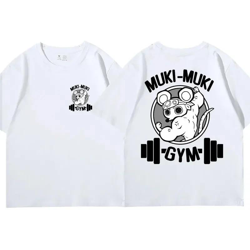 Anime démon Slayer Uzui Tengen imprimer T-shirts unisexe drôle Ninja souris Muki Muki Gym T-shirt so