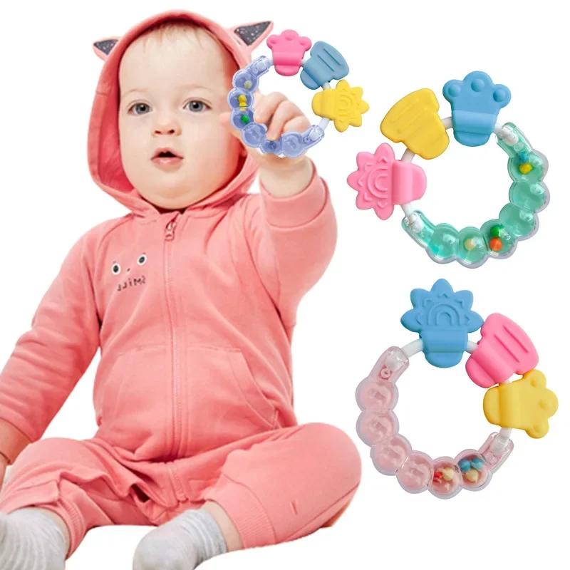 TeWindsor-Hochet de dentition en caoutchouc souple pour bébé, jouets en silicone de qualité alimenta