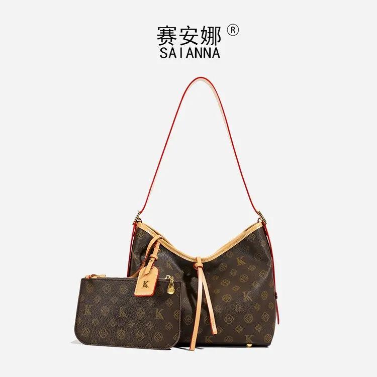 Sacs à langer tendance de couleur unie pour femmes, sac à bandoulière classique parisien, sac messag