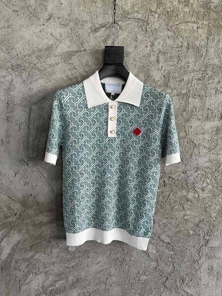 Collection Printemps/Été 2025 Casinoblank Pairs Patched T-shirt en maille à manches courtes pour fem