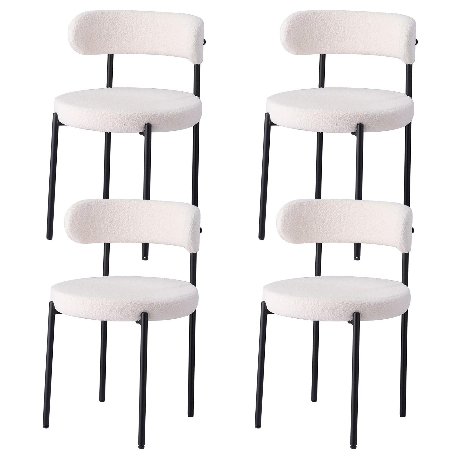 EGOONM 2/4/6 pièces chaises de salle à manger de Style nordique chaises de cuisine rembourrées avec
