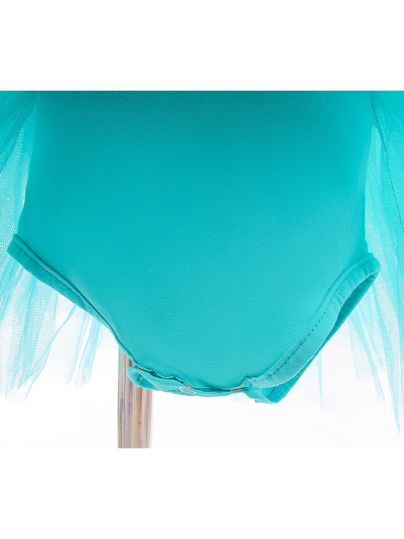 Robe de danse de Ballet pour filles, princesse Jasmine, manches à volants, jupe Tutu courte, Costume