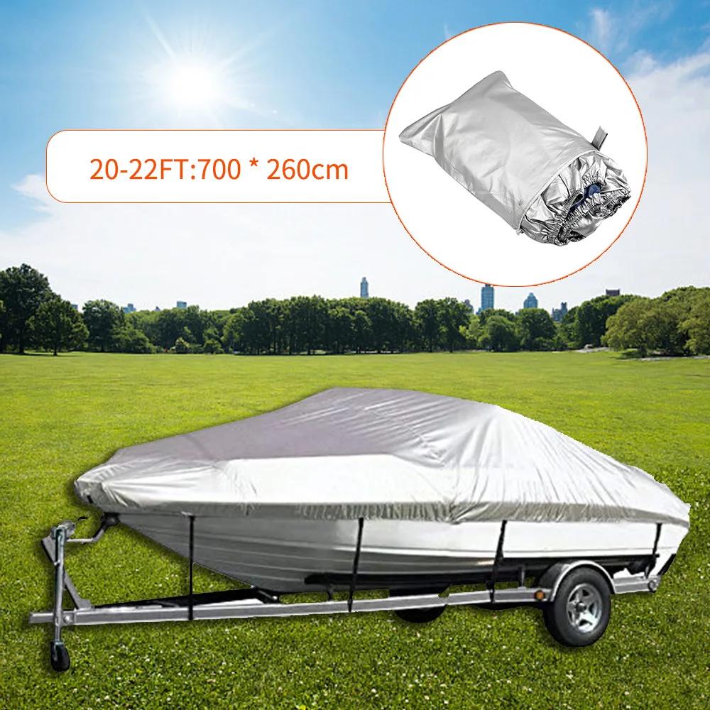 Housse de bateau en Polyester 300D, 11-22 pieds, imperméable, résistante aux UV, Durable et anti-déc