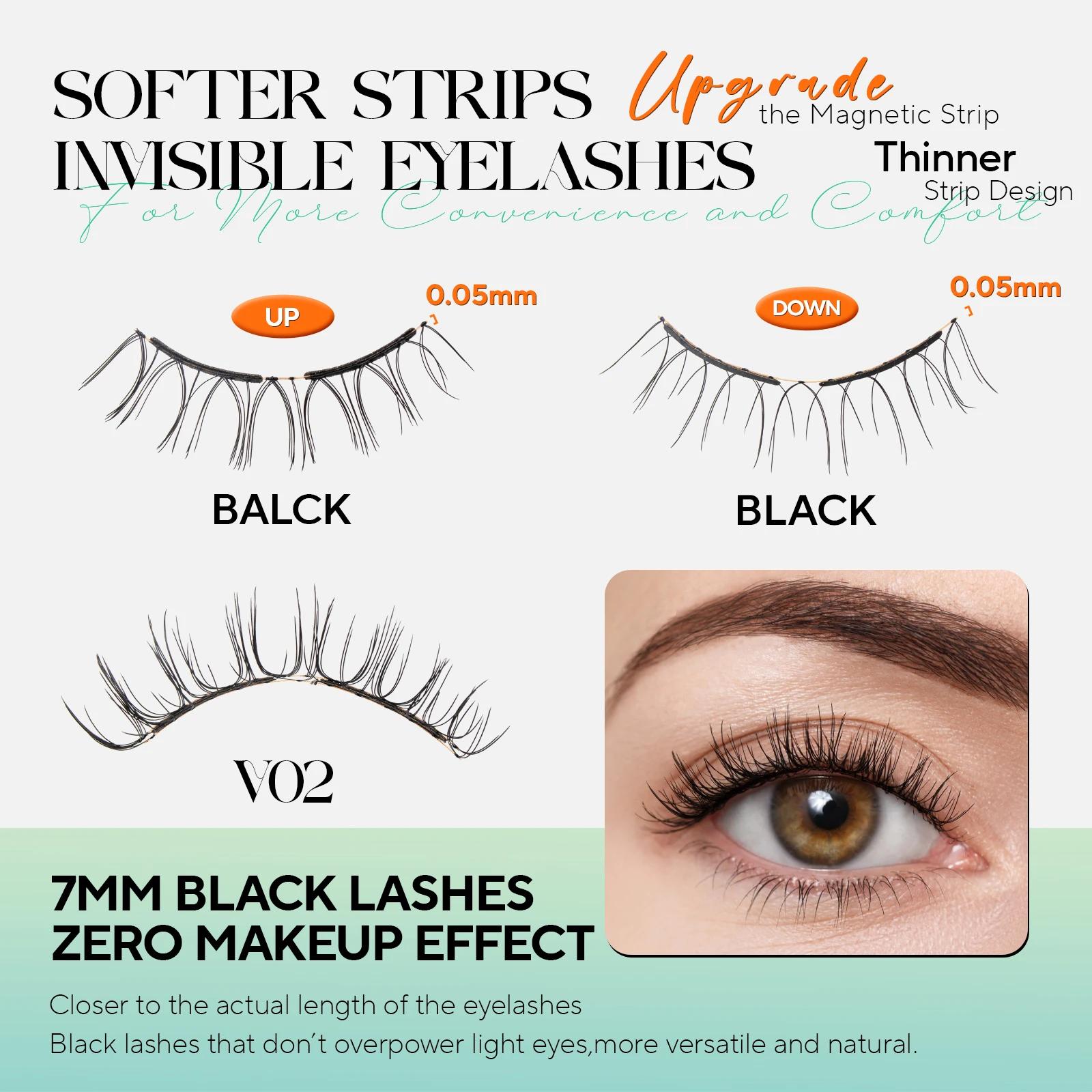 VYRILA mise à niveau des cils magnétiques marron/noir cils magnétiques doux réutilisables avec appli