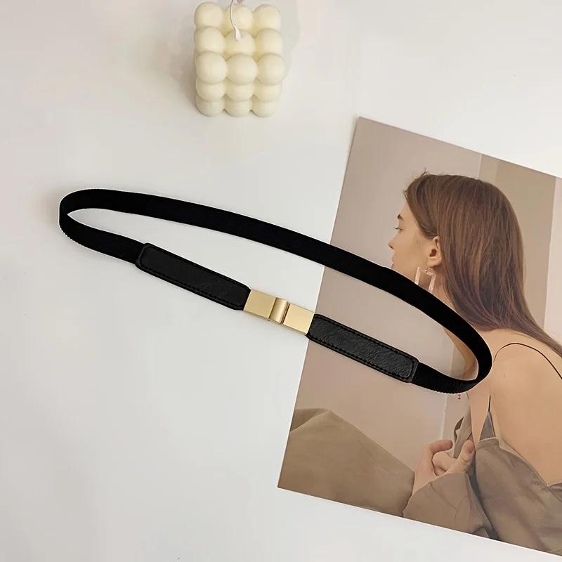 Ceinture fine élastique pour filles, décoration, mode, robe, jupe