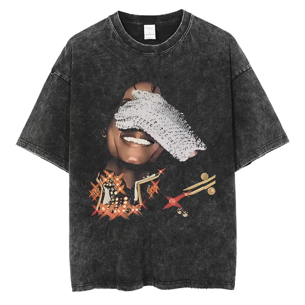 T-shirt vintage lavé avec graphisme de Michael Jackson pour hommes et femmes, t-shirts classiques ré
