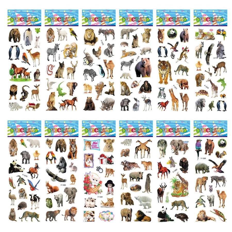 Autocollants gonflés pour enfants, 5 feuilles, cadeau d'anniversaire, de noël, du nouvel an, pour fi