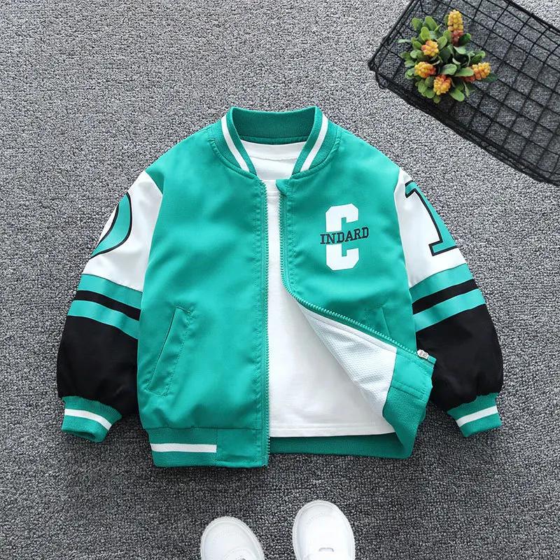 Veste de printemps et d'automne pour garçons, coupe-vent à fermeture éclair, vêtements d'extérieur p
