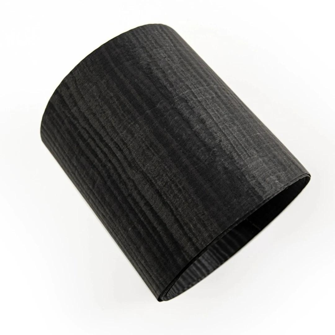 Placage en bois d'érable bouclé noir de carbone naturel 15x260cm pour la Surface de meubles et de dé