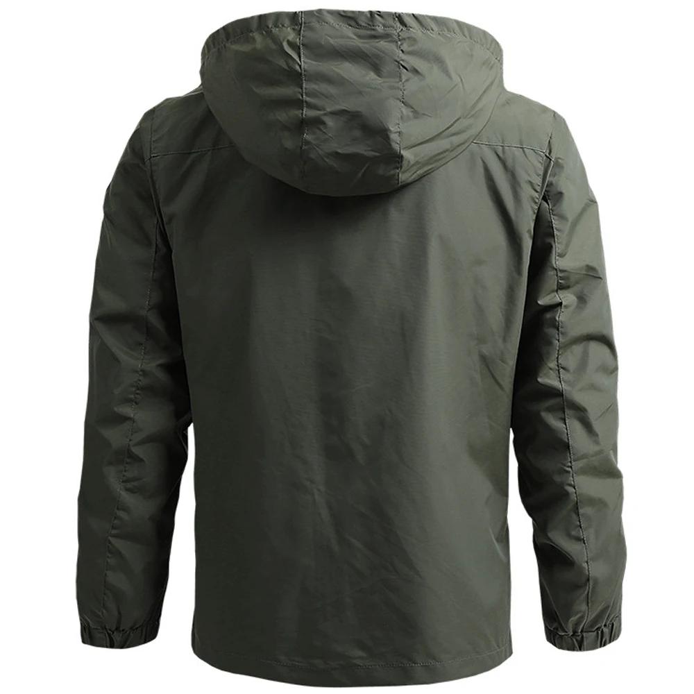 Coupe-vent Hommes DulJacket Imperméable En Plein Air À Capuche Manteau Sports Militaire Taille Europ