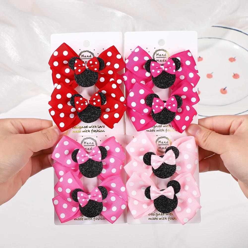 Pince à cheveux avec gros nœuds de 3.9 pouces, 2 pièces/lot, pour petites filles, coiffure de fête d