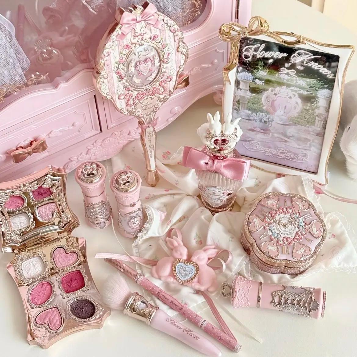 Coffret Flower Knows Strawberry Cupid Pink Pop Rouge à Lèvres Velours Mat Poudre Compacte Blush Liqu